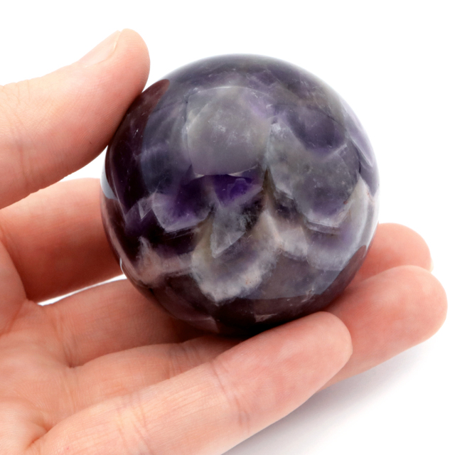 シェブロン アメジスト 丸玉 台座付き ブラジル産 1点もの ヒーリング スフィア 2月 誕生石 Amethyst
