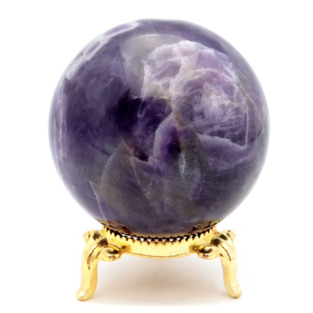 シェブロン アメジスト 丸玉 台座付き ブラジル産 1点もの ヒーリング スフィア 2月 誕生石 Amethyst