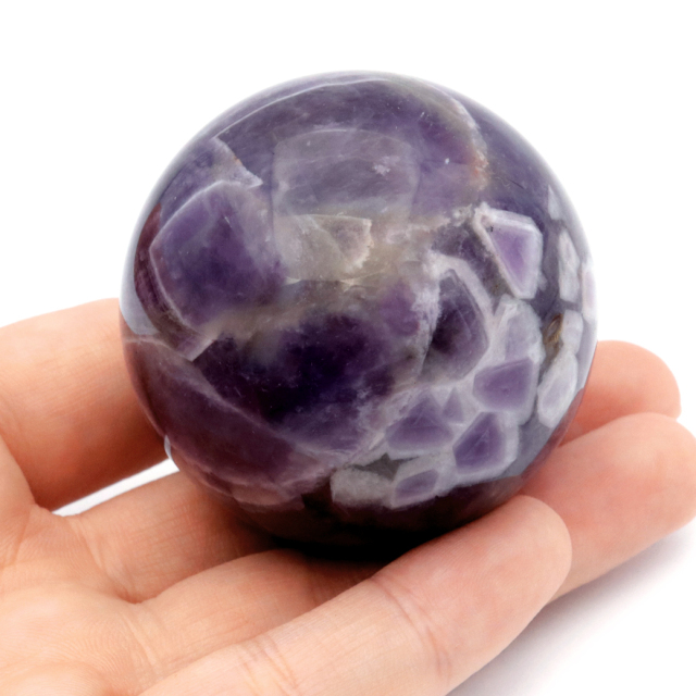 シェブロン アメジスト 丸玉 台座付き ブラジル産 1点もの ヒーリング スフィア 2月 誕生石 Amethyst