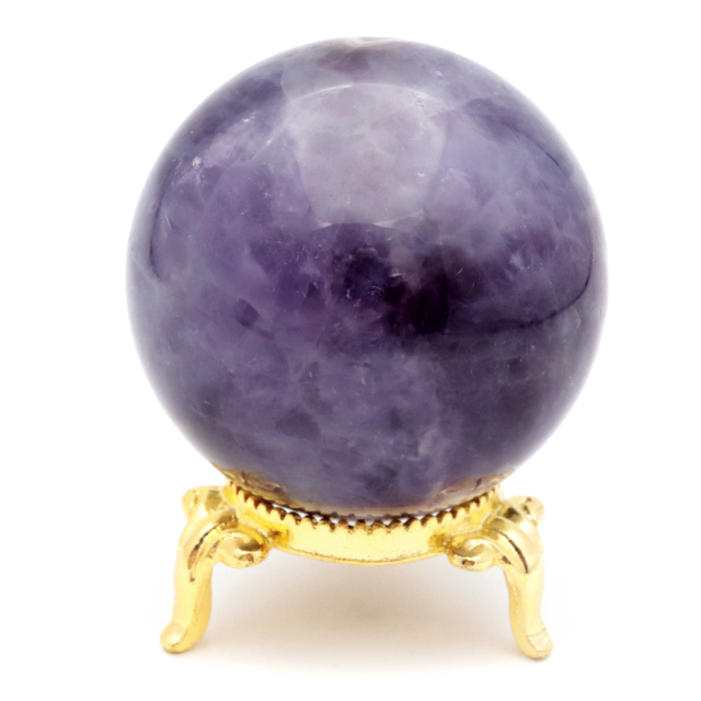 シェブロン アメジスト 丸玉 台座付き ブラジル産 1点もの ヒーリング スフィア 2月 誕生石 Amethyst
