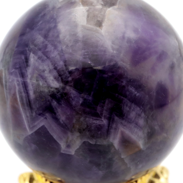 シェブロン アメジスト 丸玉 台座付き ブラジル産 1点もの ヒーリング スフィア 2月 誕生石 Amethyst