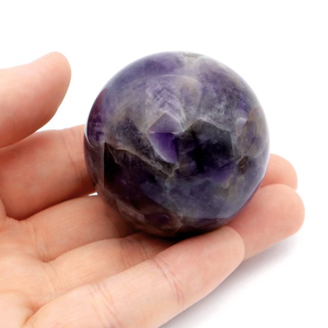 シェブロン アメジスト 丸玉 台座付き ブラジル産 1点もの ヒーリング スフィア 2月 誕生石 Amethyst