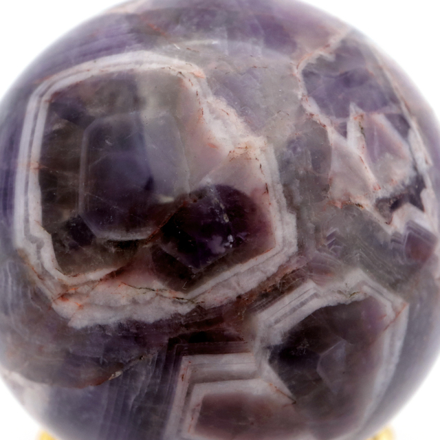 シェブロン アメジスト 丸玉 台座付き ブラジル産 1点もの ヒーリング スフィア 2月 誕生石 Amethyst