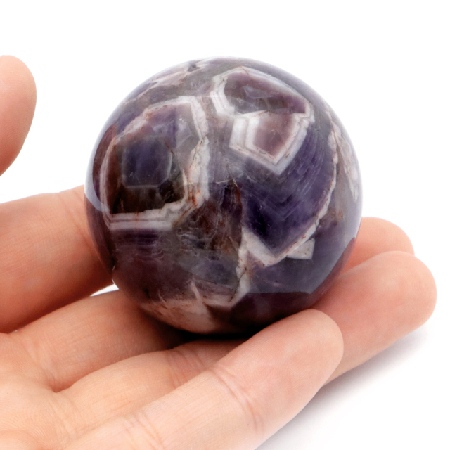 シェブロン アメジスト 丸玉 台座付き ブラジル産 1点もの ヒーリング スフィア 2月 誕生石 Amethyst