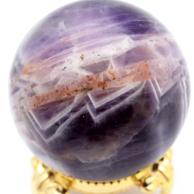 シェブロン アメジスト 丸玉 台座付き ブラジル産 1点もの ヒーリング スフィア 2月 誕生石 Amethyst