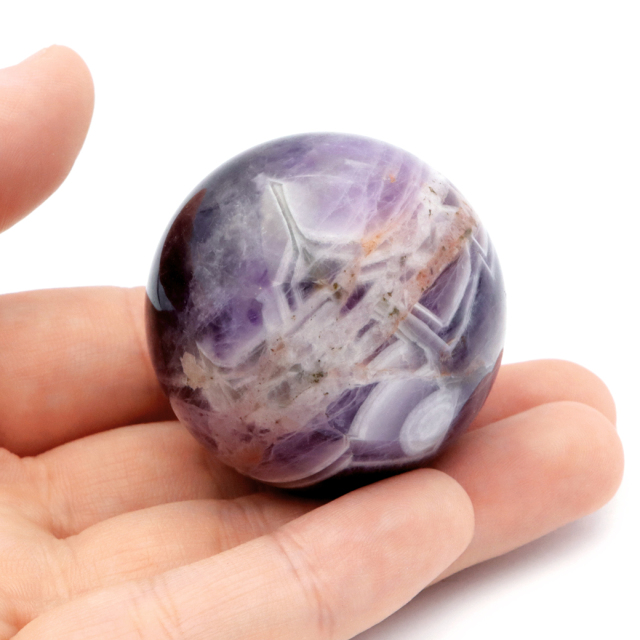 シェブロン アメジスト 丸玉 台座付き ブラジル産 1点もの ヒーリング スフィア 2月 誕生石 Amethyst