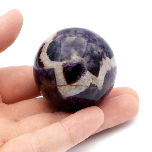 シェブロン アメジスト 丸玉 AA 台座付き ブラジル産 1点もの ヒーリング スフィア 2月 誕生石 Amethyst