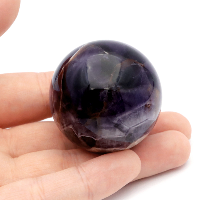 シェブロン アメジスト 丸玉 AA 台座付き ブラジル産 1点もの ヒーリング スフィア 2月 誕生石 Amethyst