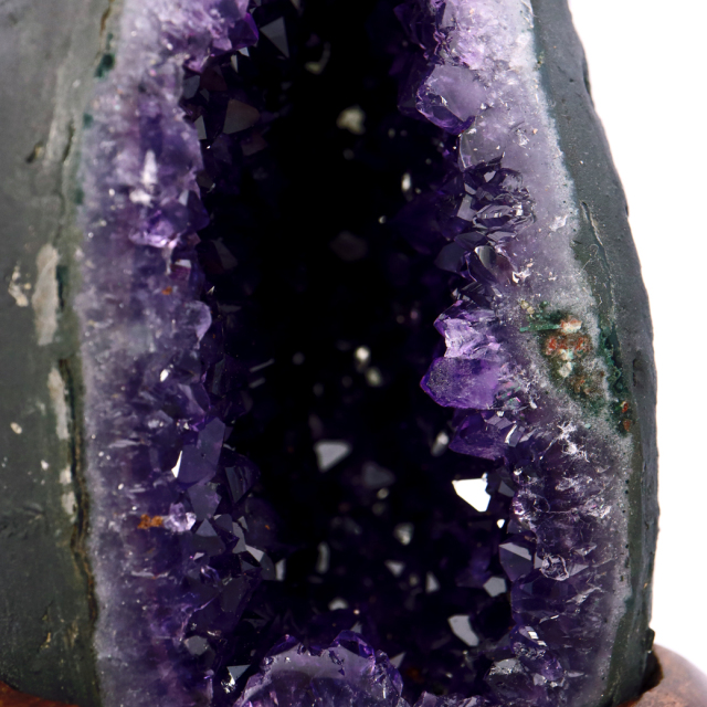 アメジスト ドーム 約1.2kg 黒檀 台座付き 紫水晶 ジオード 晶洞 天然石 ウルグアイ産 1点物 濃紫