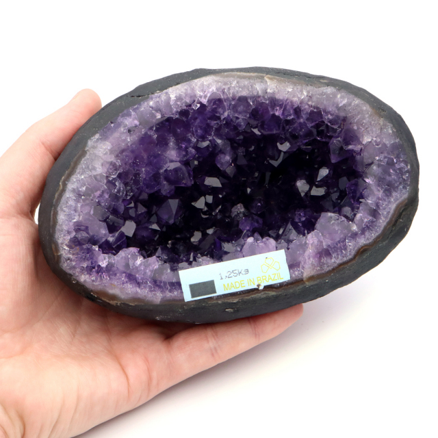 アメジスト ドーム 約1.25kg 小型 卓上サイズ 紫水晶 ジオード 晶洞 天然石 ウルグアイ産 1点物 台座付き 濃紫
