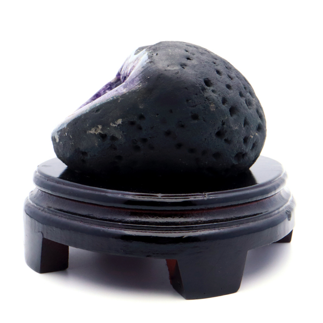 アメジスト ドーム 約1.55kg 小型 卓上サイズ 紫水晶 ジオード 晶洞 天然石 ウルグアイ産 1点物 台座付き 濃紫