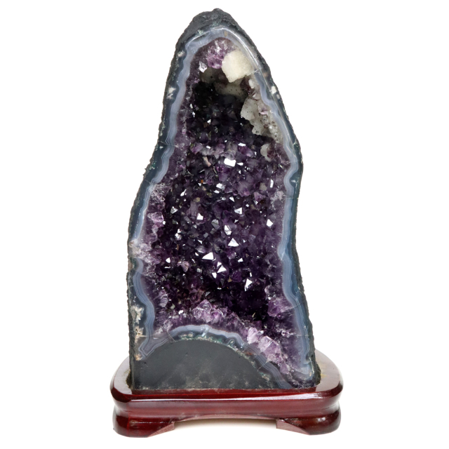 アメジスト ドーム 約4.28kg AAA 紫水晶 ジオード カペーラ 晶洞 天然石 ブラジル産 1点物 台座付き Amethyst Dome