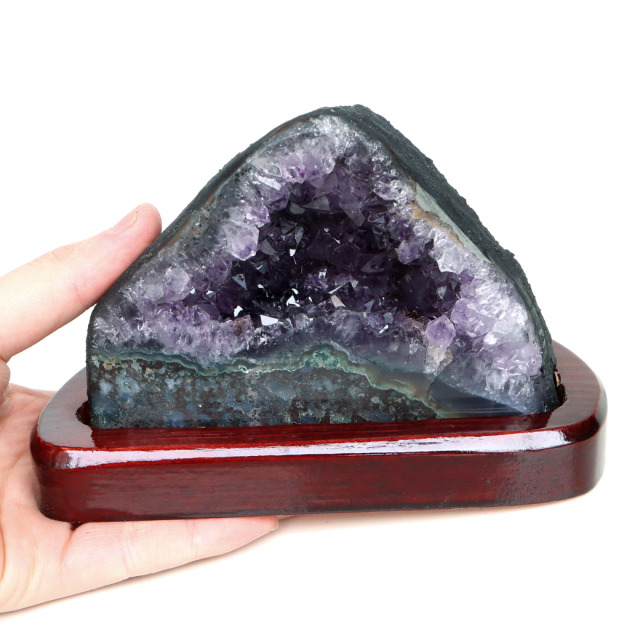 アメジスト ドーム 約1.06kg AAA 紫水晶 ジオード カペーラ 晶洞 天然石 ブラジル産 1点物 小型 卓上サイズ
