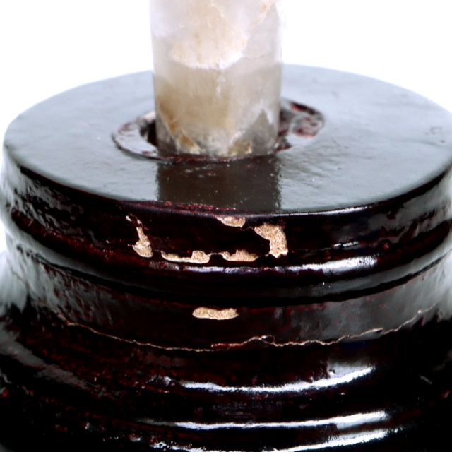 アメジスト チューリップ 置き物 479g ブラジル バイーア州産 アメトリン 紫水晶 彫り物 彫刻 天然石 1点もの Amethyst