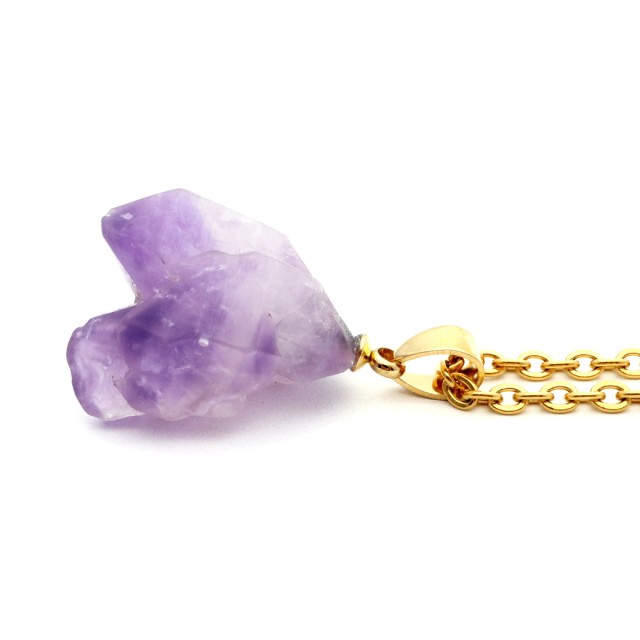 シリウス アメジスト ペンダント 天然石 ネックレス ケニア産 2月 誕生石 紫水晶 Amethyst エレスチャル ポイント