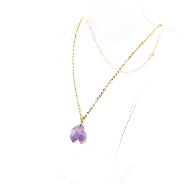 シリウス アメジスト ペンダント 天然石 ネックレス ケニア産 2月 誕生石 紫水晶 Amethyst エレスチャル ポイント