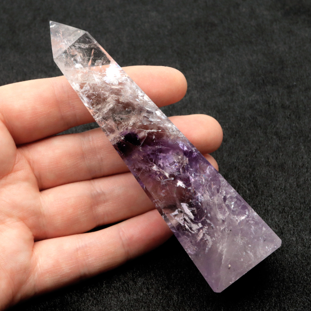 アメジスト ファントム オベリスク ポイント ブラジル バイーア州産 原石 天然石 1点物 パワーストーン amethyst 紫水晶 2月 誕生石