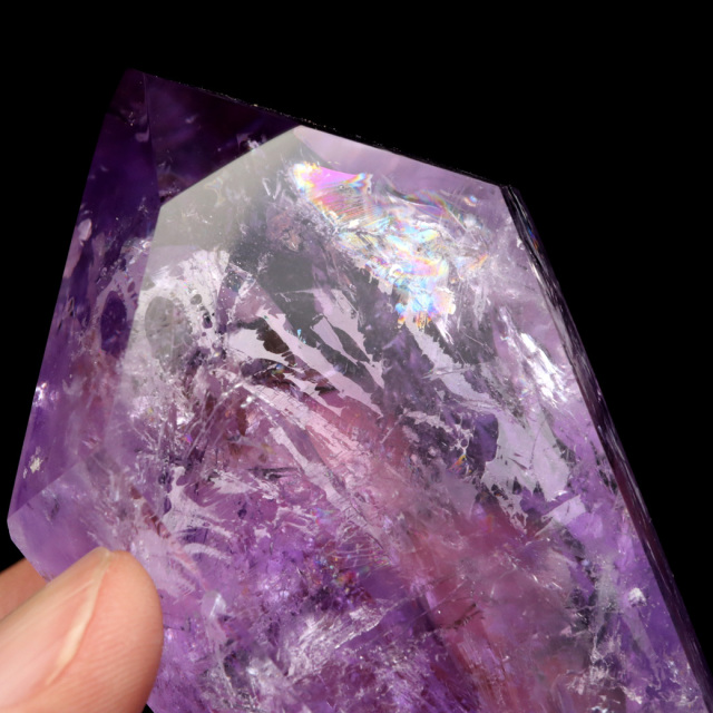 希少　虹入り！アメジスト　ダガーポイント　ポイント　原石　恋愛＊守護 希少 虹入り！アメジスト ダガーポイント ポイント 原石 恋愛＊守護