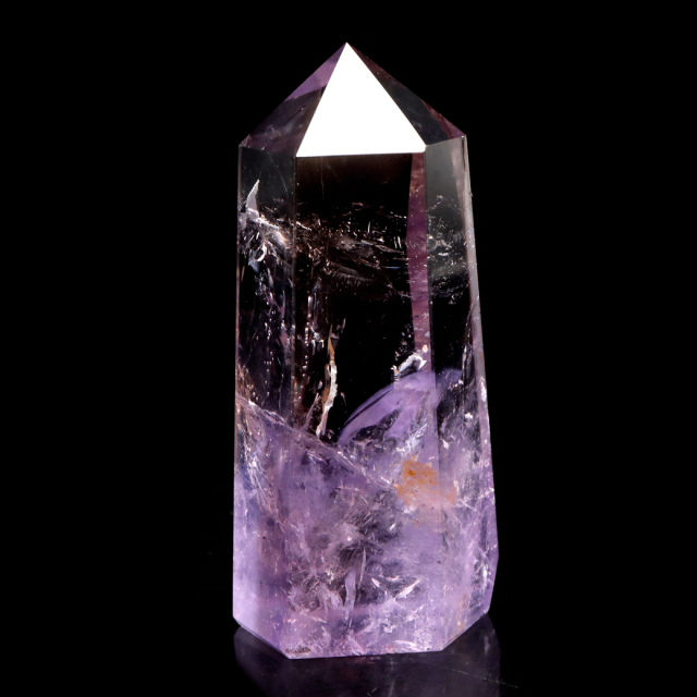アメトリン 六角柱 ポイント 1点もの ボリビア産 AAA 虹入り レインボー 紫水晶 アメジスト 置き物 浄化 2月 誕生石 卓上サイズ