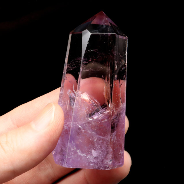 アメトリン 六角柱 ポイント 1点もの ボリビア産 AAA 虹入り レインボー 紫水晶 アメジスト 置き物 浄化 2月 誕生石 卓上サイズ