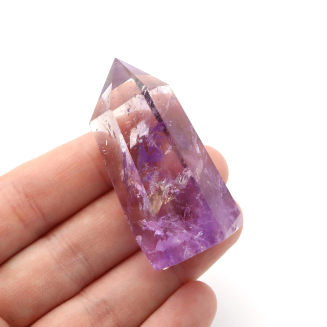 アメトリン 六角柱 ポイント 1点もの ボリビア産 AAA 虹入り レインボー 紫水晶 アメジスト 置き物 浄化 2月 誕生石 卓上サイズ