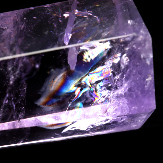 アメトリン 六角柱 ポイント 1点もの ボリビア産 AAA 虹入り レインボー 紫水晶 アメジスト 置き物 浄化 2月 誕生石 卓上サイズ