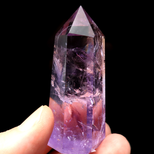 アメトリン 六角柱 ポイント 1点もの ボリビア産 AAA 虹入り レインボー 紫水晶 アメジスト 置き物 浄化 2月 誕生石 卓上サイズ