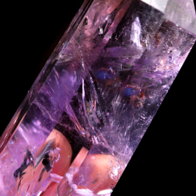 アメトリン 六角柱 ポイント 1点もの ボリビア産 AAA 虹入り レインボー 紫水晶 アメジスト 置き物 浄化 2月 誕生石 卓上サイズ