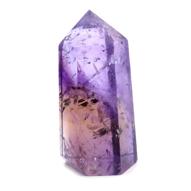 天然アメトリンポイント 置物　紫黄水晶　虹入り　高透明　ブラジル産　2月誕生石 天然アメトリンポイント 置物 紫黄水晶 虹入り 高透明 ブラジル