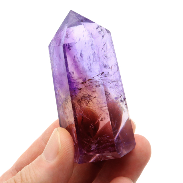 アメトリン 六角柱 ポイント 1点もの ボリビア産 AAA 虹入り レインボー 紫水晶 アメジスト 置き物 浄化 2月 誕生石 卓上サイズ