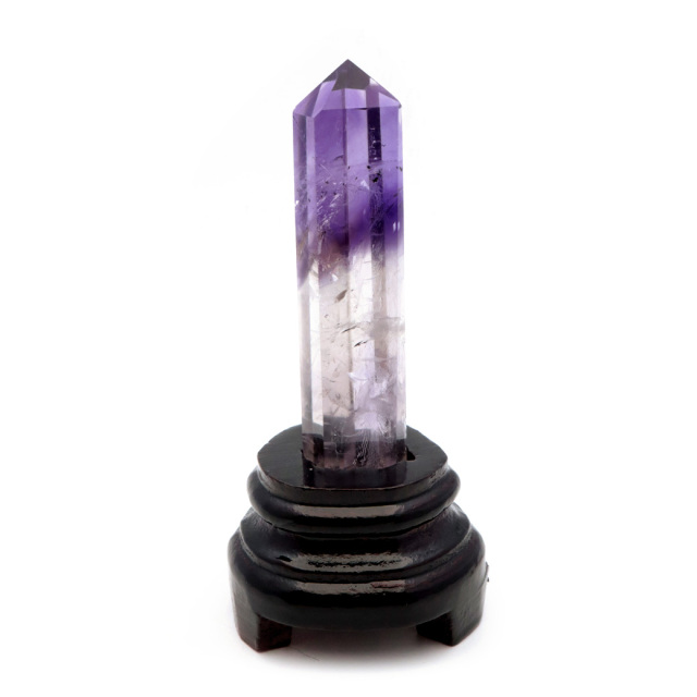 アメジスト 128g 紫水晶 六角柱 パワーストーン 天然石 鉱物 風水