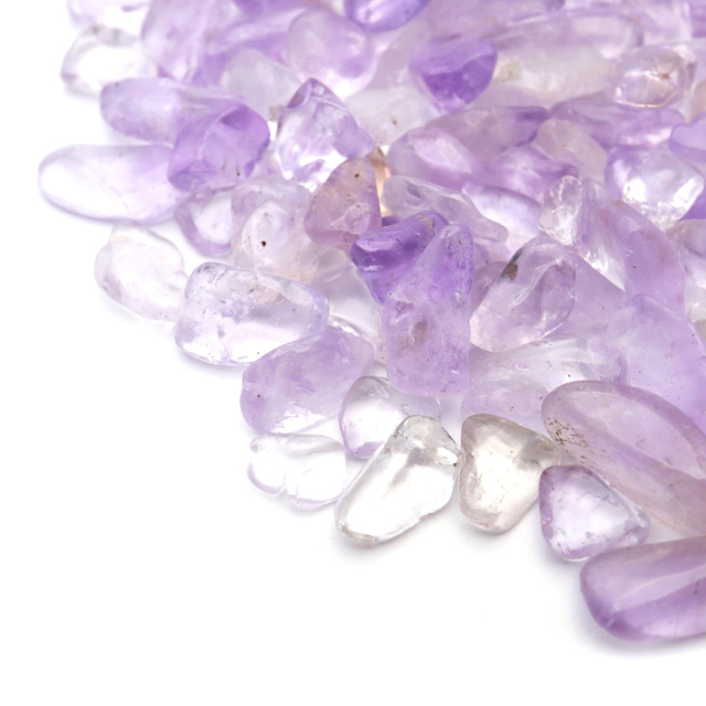 ラベンダーアメジスト さざれ石 本物 サイズ小 100g 紫水晶 ブラジル産 天然石 パワーストーン 浄化グッズ おうち時間