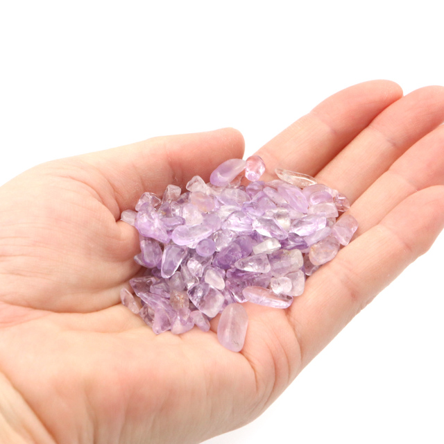 ラベンダーアメジスト さざれ石 本物 サイズ小 100g 紫水晶 ブラジル産 天然石 パワーストーン 浄化グッズ おうち時間
