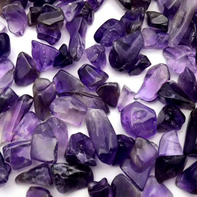 アメジスト さざれ 角タイプ サイズ小 AAA 濃紫 100g 紫水晶 ブラジル