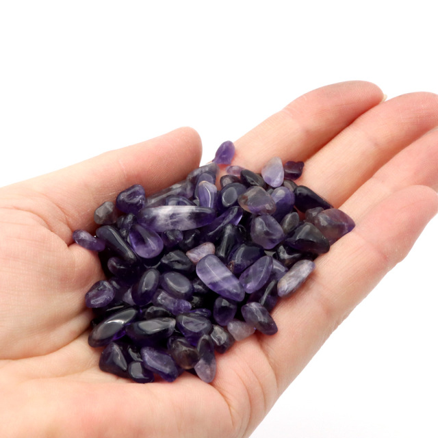 アメジスト さざれ 丸タイプ サイズ小 AAA 濃紫 100g 紫水晶 ブラジル