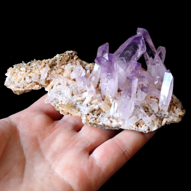 ベラクルス アメジスト ポイント クラスター メキシコ産 母岩付き 結晶石 1点もの ツーソン展示会商品 紫水晶 天然石 パワーストーン