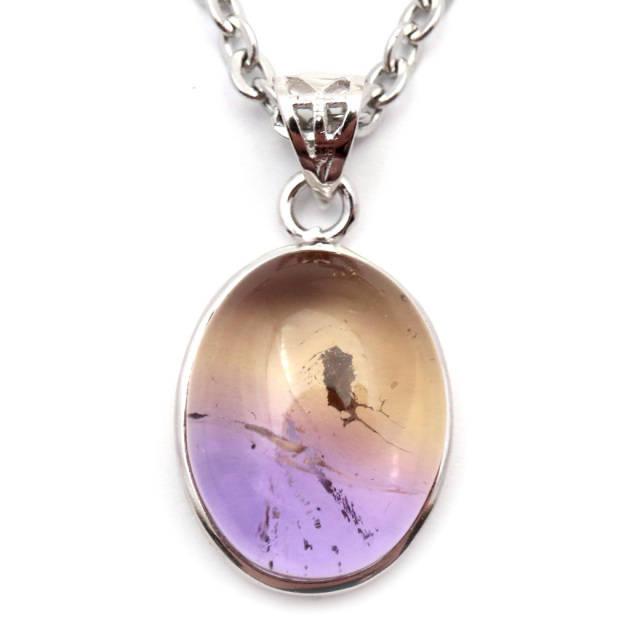 アメトリン 紫黄水晶 ネックレス 天然石 ペンダント Silver925 パワーストーン 1点物