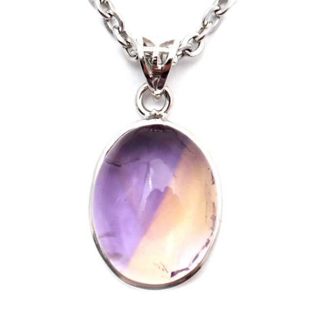 アメトリン 紫黄水晶 ネックレス 天然石 ペンダント Silver925 パワーストーン 1点物