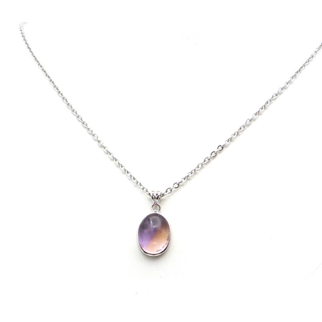 アメトリン 紫黄水晶 ネックレス 天然石 ペンダント Silver925 パワーストーン 1点物