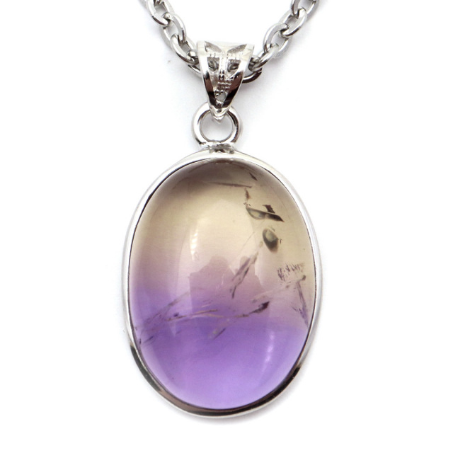 アメトリン 紫黄水晶 ネックレス 天然石 ペンダント Silver925 パワーストーン 1点物
