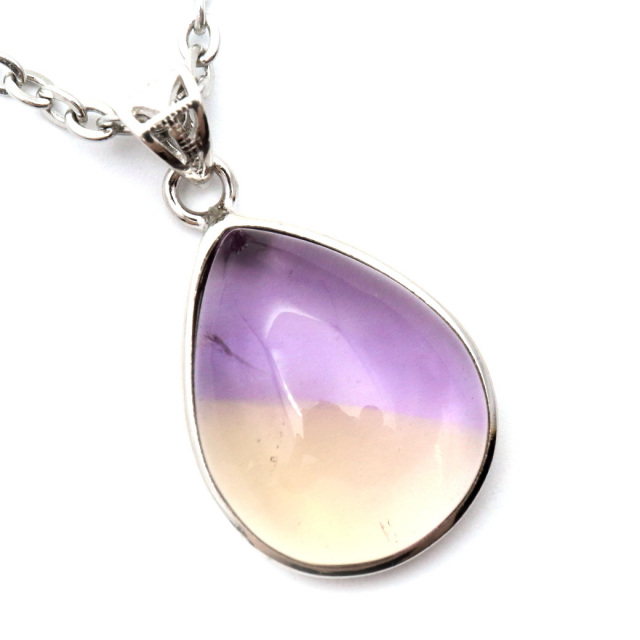 アメトリン 紫黄水晶 ネックレス 天然石 ペンダント Silver925 パワーストーン 1点物