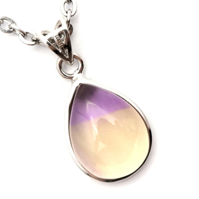 アメトリン 紫黄水晶 ネックレス 天然石 ペンダント Silver925 パワーストーン 1点物