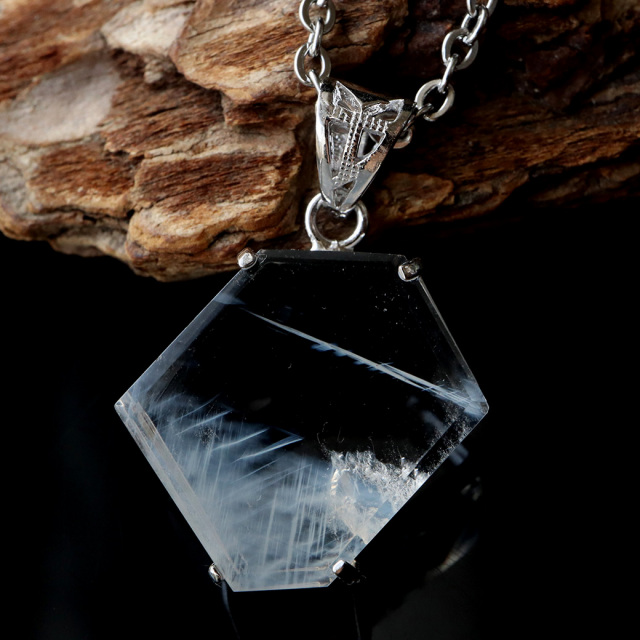 エンジェルラダー クォーツ ペンダント Silver925 天然石 1点物 希少 レア