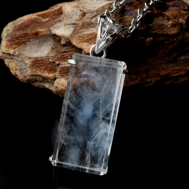 エンジェルラダー クォーツ ペンダント Silver925 天然石 1点物 希少 レア