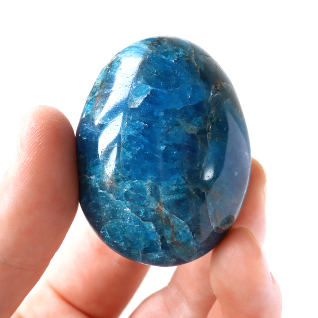 ブルーアパタイト マダガスカル産 原石 握り石 タンブル お守り ツーソン展示会商品 天然石 パワーストーン スピリチュアル 浄化