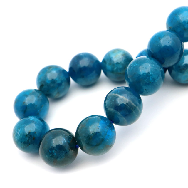 ブルー アパタイト ブレスレット ブラジル産 天然石 1点物 パワーストーン apatite