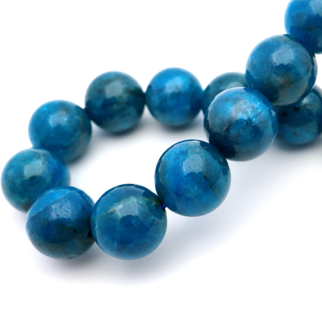ブルー アパタイト ブレスレット ブラジル産 天然石 1点物 パワーストーン apatite