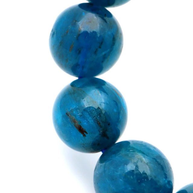 ブルー アパタイト ブレスレット ブラジル産 天然石 1点物 パワーストーン apatite