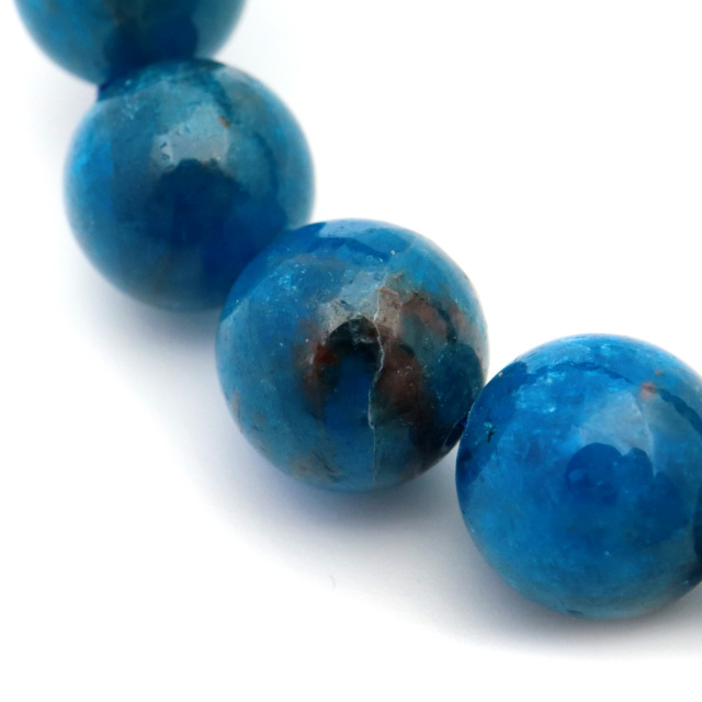 ブルー アパタイト ブレスレット ブラジル産 天然石 1点物 パワーストーン apatite