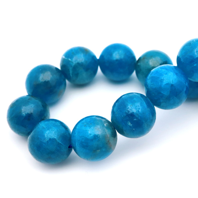 ブルー アパタイト ブレスレット ブラジル産 天然石 1点物 パワーストーン apatite